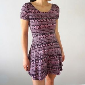 Forever 21 Black and Pink Skater Dress